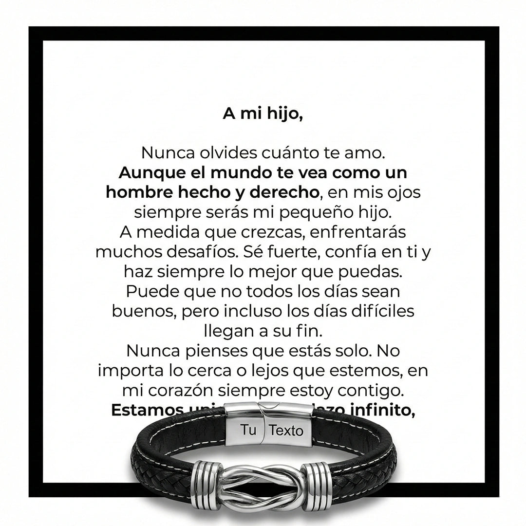 “A mi hijo” Pulsera Nudo Eterno