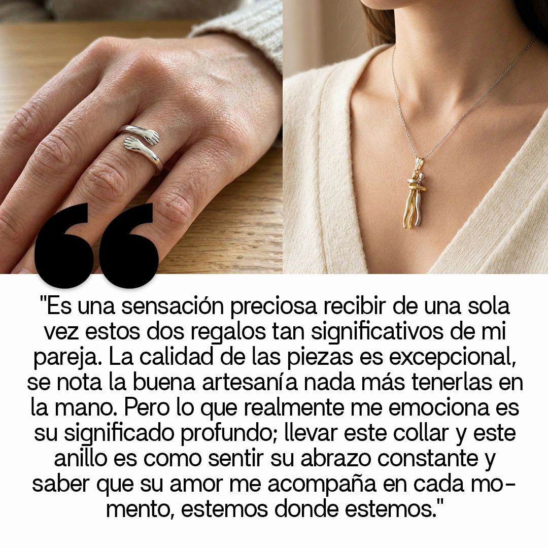 Collar y Anillo Abrazo Infinito