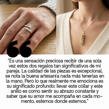 Collar y Anillo Abrazo Infinito