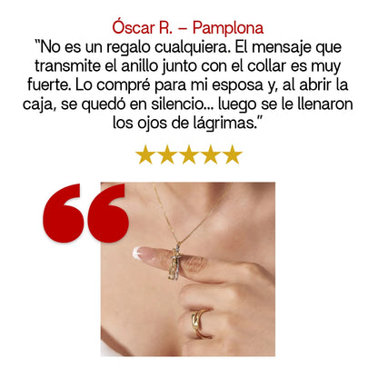 Collar y Anillo Abrazo Infinito