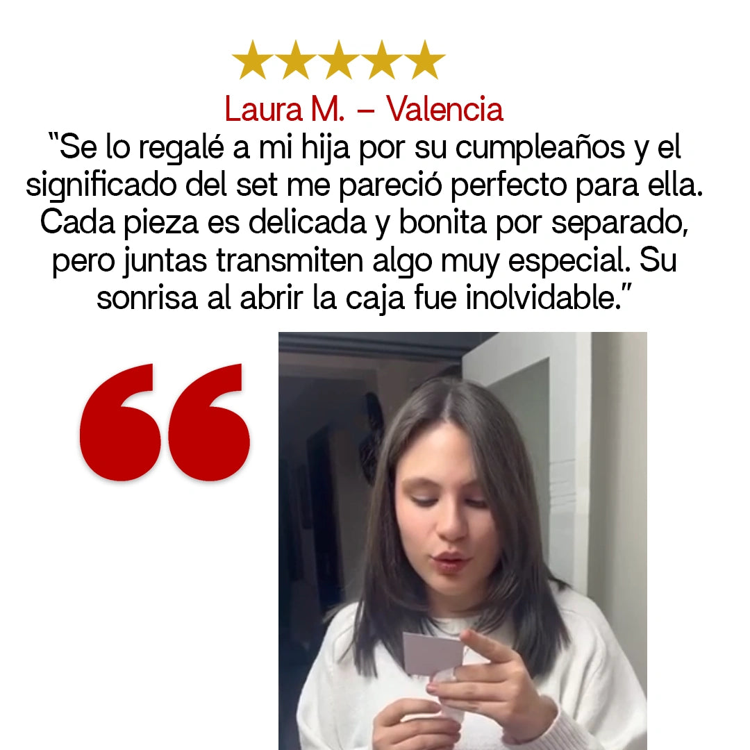 “Para Mi Hija” – Collar Trébol con Anillo Corazón