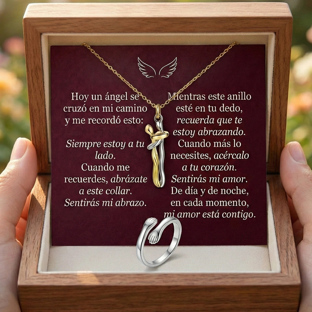 Collar y Anillo Abrazo Infinito