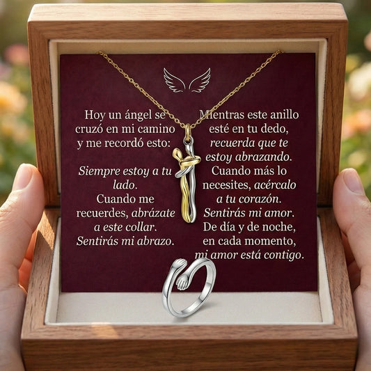 Collar y Anillo Abrazo Infinito