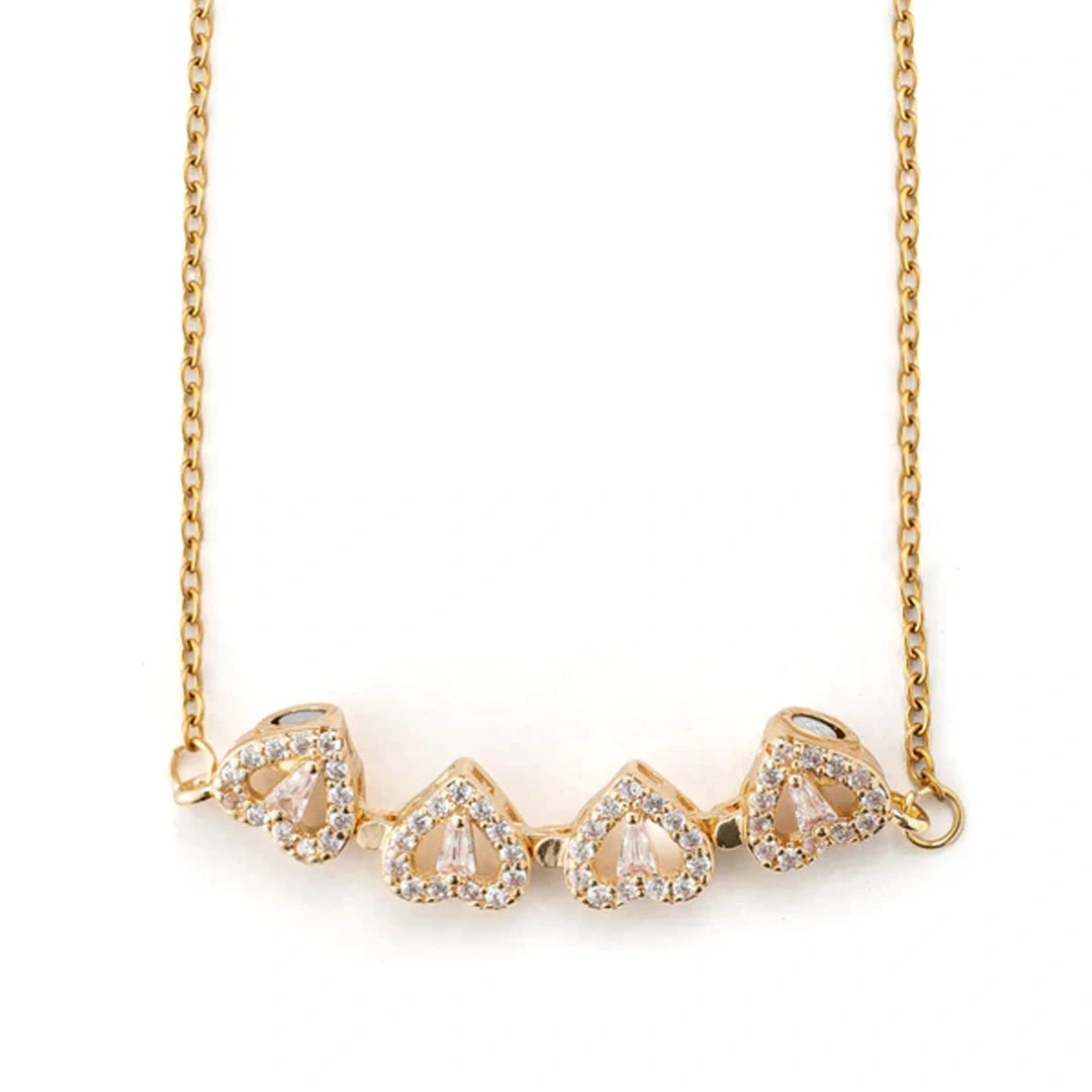 “Para Mi Hija” – Collar Trébol con Anillo Corazón