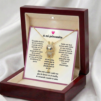 “A Mi Princesita” Collar Labubu Corazón