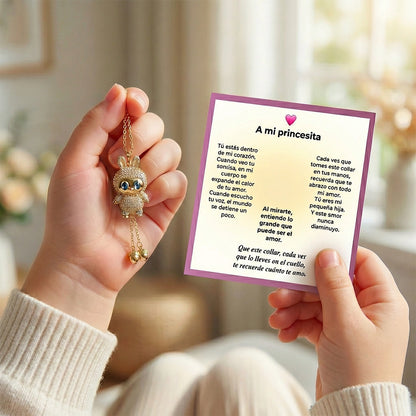 “A Mi Princesita” Collar Labubu Corazón