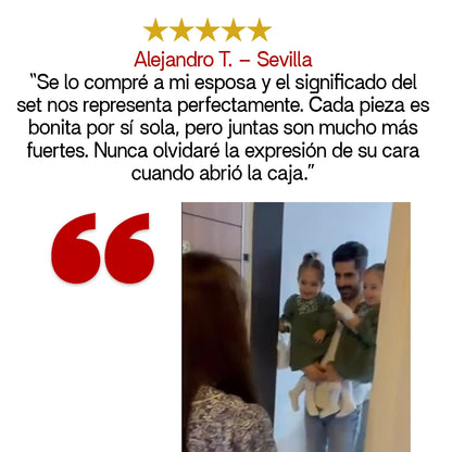 “Para Mi Amor” Collar Trébol con Anillo Corazón