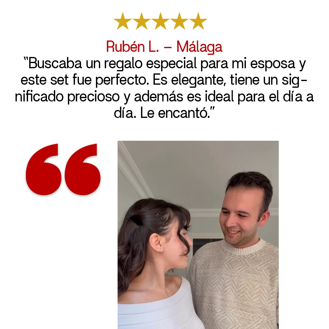 “Para Mi Amor” Collar Trébol con Anillo Corazón