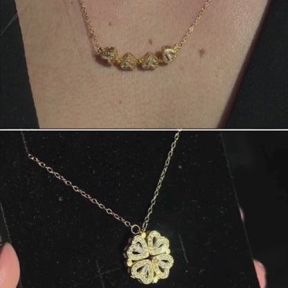 “Para Mi Amor” Collar Trébol con Anillo Corazón